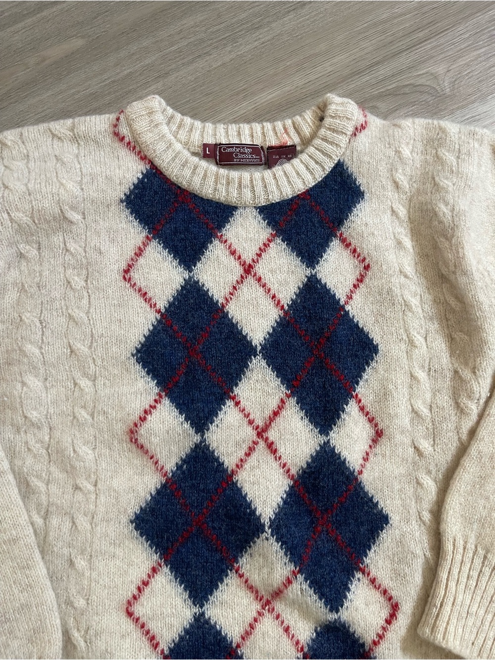 VTG Cambridge Classics by Mervyns 100% Pure New wool sweater- Made in England